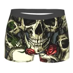 Grunge Skull Rose Sketch Gothic Art Men’s Underwear