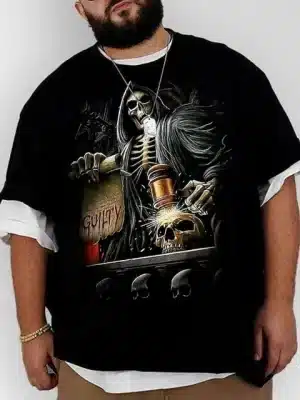 Guilty Verdict Grim Reaper Skeleton Judge Men's T-Shirt