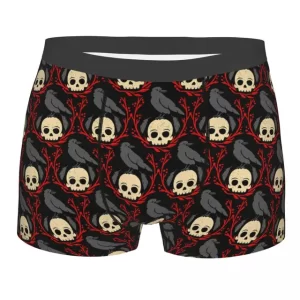 Horror Forest Crow Skulls Pattern Men’s Underwear