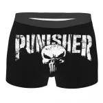 Iconic Punisher Skull Logo Black Male Boxer Briefs