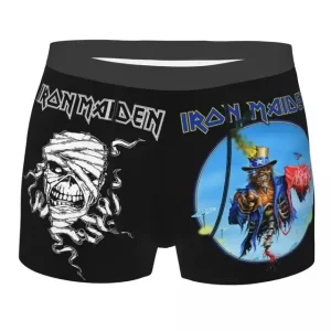 Iron Maiden Dual Skull Skeleton Logo Men's Boxer Briefs