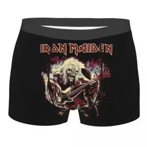 Iron Maiden Rocking Skeleton Flame Men's Boxer Briefs