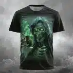 Magical Skull Skeleton Green Smoke Cup Men's T-Shirt