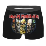 Metal Band Iron Maiden Skull Faces Male Boxers