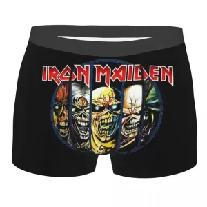 Metal Band Iron Maiden Skull Faces Male Boxers