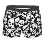 Monochrome Gothic Skulls Pattern Male Boxer Briefs