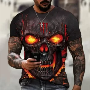 Monster Energy Molten Inferno Skull Dope Men's T-Shirt