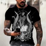 Necromancer Dragon Hydra Skeleton King Men’s T-Shirt