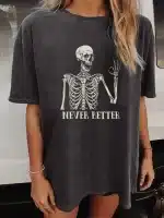 Never Better Skeleton Money Sign Women's T-Shirt