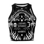 Ouija Board Skeleton Gothic Women’s Crop Top