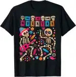 Playful Day of the Dead Skeletons Floral Men’s T-Shirt