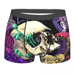 Psychedelic Cosmic Skull Mushrooms Art Male Boxers