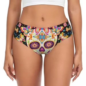 Psychedelic Floral Sugar Skull Colorful Sexy Panties