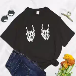 Punk Rock Skeleton Hands Logo Women's T-Shirt