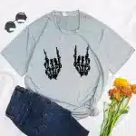 Punk Rock Skeleton Hands Logo Women's T-Shirt