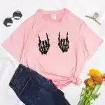 Punk Rock Skeleton Hands Logo Women's T-Shirt