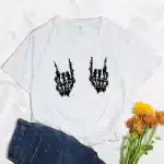 Punk Rock Skeleton Hands Logo Women's T-Shirt