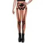 Rose Thorn Skeleton Print Exercise Women's Leggings