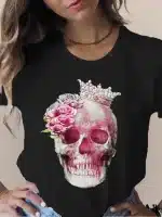 Royal Blossom Crowned Skull Logo Women's T-Shirt