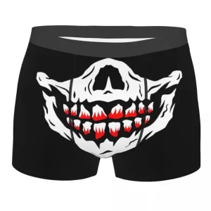 Savage Smiling Skull Mouth Horror Men's Boxer Briefs