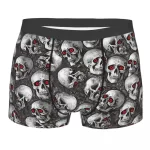 Scary Red-Eyes Skulls Ash Gray Horror Men’s Underwear