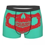 Scary Skull Mouth Logo Print Horror Male Boxers