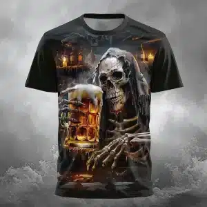 Skeleton Beer Tavern Master Short Sleeve Men's T-Shirt