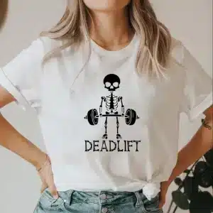 Skeleton Gym Deadlift Short Sleeve Women's T-Shirt