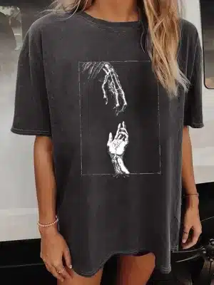 Skeleton Helping Hand Connection Women's T-Shirt