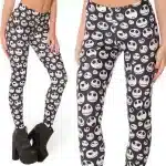 Smiling Skull Doodle Yoga Pants Women's Leggings