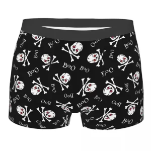 Spooky Boo Skulls Crossbone Horror Male Boxer Briefs