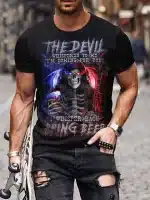 The Devil Whispered Grim Reaper Skeleton Men's T-Shirt