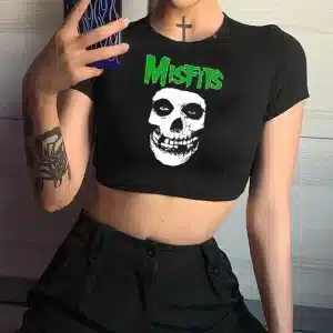 The Misfits Skull Logo Punk Women’s Crop Top