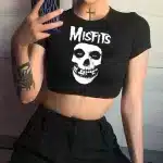 The Misfits Skull Logo Punk Women’s Crop Top