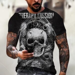 Therapy Session Gothic Skull Eye Star Men’s T-Shirt