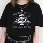 Too Weird to Live Bat Skull Gothic Women’s T-Shirt