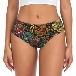 Tribal Mosaic Sugar Skull Color Burst Sexy Panties