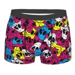 Vibrant Cartoon Ghost Skulls Print Men’s Underwear