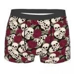 Victorian Noir Skulls and Roses Art Men's Boxer Briefs