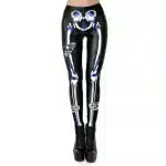 X-Ray Skeleton Blue Butterfly Print Women's Leggings