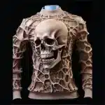 3D Skull Root Bone Skeleton Web Effect Men’s Sweatshirt