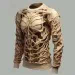 Anatomical 3D Ribcage Skeleton Effect Men’s Sweatshirt