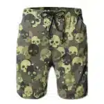 Camouflage Skull Battalion Green Men's Shorts