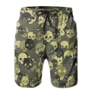 Camouflage Skull Battalion Green Men's Shorts