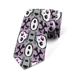 Cartoon Skull Crossbones Print Pattern Men's Necktie