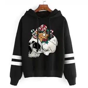 Christmas Festive Skull Sugar Candy Women's Hoodie