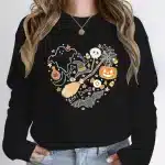 Cute Halloween Pumpkin Skull Icons Women's Sweatshirt