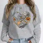 Cute Halloween Pumpkin Skull Icons Women's Sweatshirt