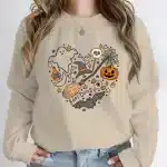 Cute Halloween Pumpkin Skull Icons Women's Sweatshirt