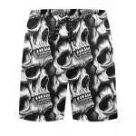 Dark Stacked Skulls All-Over Print Men's Shorts